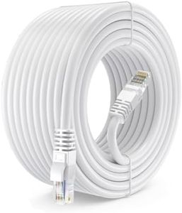Sadow Cat 6 Ethernet Cable (30 Meter) High-Speed Gaming LAN Cable, Internet Cable, Patch Cable, and Network Cable - UTP, 10Gbps, 550MHz Ethernet Cord - White
