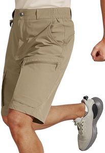 FREEKITE Tactical Cargo Shorts for Men Quick-Dry Waterproof - Lightweight Work Shorts with 7 Pockets,Durable Hiking Outdoor Short,Moisture Wicking Stretch Travel Short（Mud 34W/10L）