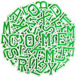 104pcs Green Iron on Letters Patches, Embroidery Fabric Letters Applique Patch for Clothing, Jackets, Jeans, Hats, Backpacks, Socks