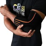 LimitX Elbow Support Sleeve | Prevents Elbow Injuries | Relievs Elbow Pain & discomfort | Suited for all Age Groups & Genders | Breathable & Comfortable Fabric | Grey - Large - Single Unit