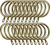 Metal Curtain Ring 40mm Antique Brass Curtain Pole Rings Sliding Eyelet Rings Hanging Rings for Curtains and Rods Curtain Eyelet Rings Pack of 24.