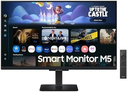 SAMSUNG 27 inch M5 FHD VA Smart Monitor 60Hz 5ms HDMI with Smart TV Apps, Screen Mirroring, Samsung Knox Security & Endless Free Content- (LS27FM500ENXZA) [Canada Version]
