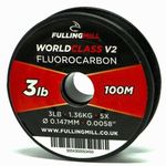 Fulling Mill NEW FLUOROCARBON V2 WORLD CLASS TIPPET LEADER- 100M SPOOL (6lb - 0.214mm - 100m)