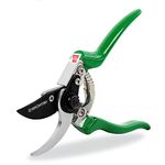 GRÜNTEK Secateurs, Professional Garden Pruning Shears Falke, Bypass, SK5 Blade 48mm, Teflon-Coated, Ergonomic Shape, Green Garden Pruner