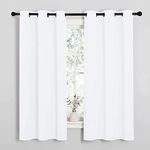 NICETOWN Blackout Curtains 2 Panels for Bedroom- Thermal Insulated Grommet Blackout Curtains 63 Inches Long for Living Room/Kitchen Rideaux occultants (2 Panels, W42 x L63 -Inch,Pure White)