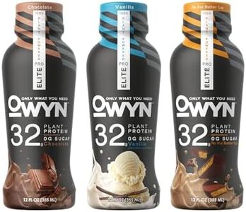 OWYN Only What You Need Pro Elite Vegan High Protein Keto Shake, 32g Protein, 9 Amino Acids, Omega-3, Prebiotics, Workout and Recovery, 0g Net Carbs, Zero Sugar (Variety, 12 Fl Oz (Pack of 12))