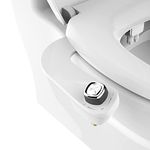 BioBidet SlimEdge Non-Electric Simple Fresh Water Spray Bidet Toilet Attachment with Dual Nozzle and Brass Inlet and Internal Valve (White)