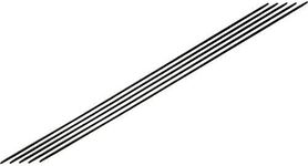 KnitPro 20 cm x 1.25 mm Karbonz Double Pointed Needles, Black and Silver