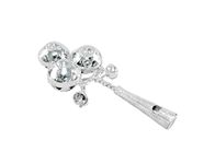 KMJ Pure Silver jhunjhuna Rattle with Whistle for Baby, Gifts for Baby (Weight 23 Grams)