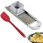 Stainless Steel Spaetzle Maker Noodle Dumpling Maker with Safety Pusher , Includes Silicone Spatula