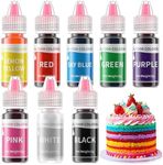 Gel Food Coloring Set - 8 Colors Concentrated Gel Based Food Color Food Grade Dye Flavorless Vibrant Edible Food Coloring for Cake Cookie Decorating Easter Egg Icing Fondant Baking Macaron - 6g/Bottle