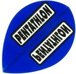 US Darts Pentathlon Blue Pear Shape Dart Flights - 3 Sets (9 Flights) - 100 Micro Ex-Tough