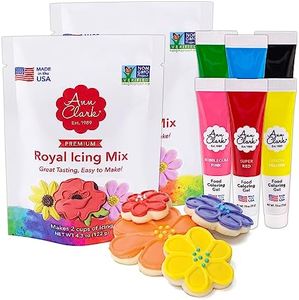 Cookie Decorating Set with Royal Icing Mix and Food Coloring Gel