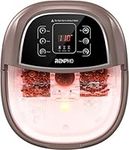 RENPHO Motorized Rollers Foot Spa Massager, Foot Bath with Fast Heating, Automatic Massage, Powerful Bubble Jets, Pedicure for Tired Feet, Adjustable Timer and Temperature,Brown