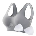 cooki Sports Bras for Women No Underwire Breathable Soft Cotton Support Full Coverage Sleep Bras Wireless Workout Yoga Bras