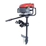 Outboard Motors Engine, 4 Stroke 6 HP Fishing Boat Engine Tiller Control Outboard Motor Fishing Boat Engine Water-Cooling Heavy Duty Boat Yacht Engine (US Stock)