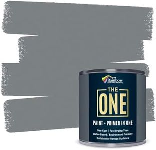 THE ONE All-In-One Paint & Primer - Grey Matt, 250 ml | Multi-Surface 1 Coat Formula | Easy Indoor & Outdoor Decorating for Home & Garden Walls, Floors & Furniture | Durable, Water-Based & Low VOC