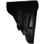 Soft Shell Walther P38 Black Leather Holster Marked Reproduction