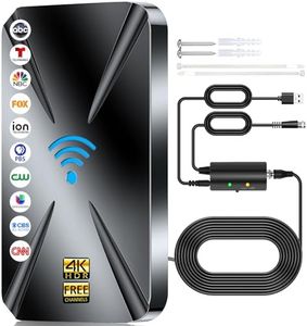 2024 Upgraded TV Antenna Indoor, 1100+ Miles Range Digital TV Antenna for Smart TV - Outdoor Indoor Signal Amplifier for Local Channels Support 8K 4K HDTV 1080p Fire Stick All TVs -38FT Coax Cable