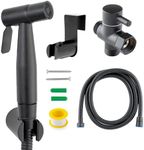 Bumwash Handheld Bidet Spray Set - Sturdy Hand Held Bidet Toilet Sprayer with Longer Bidet Hose - Stainless Steel Toilet Washer - Serves As Bathroom Cleaner, Cloth Diaper Sprayer - Soft & Jet Spray