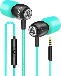 LUDOS Clamor Turquoise Earbuds in Ear, Turquoise Headphones with Microphone, Turquoise Earphones with Mic and Volume Control, Headphones Earbuds, Android Headphones, Earbuds Turquoise