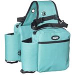 Tough 1 Nylon Water Bottle/Gear Carrier Saddle Bag, Turquoise/Brown