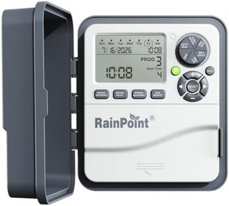 RAINPOINT Sprinkler Controller 12 Zone Programmable | Indoor/Outdoor Automatic Irrigation System, Irrigation Controller with Rain Delay, Manual Watering & Seasonal Adjustment