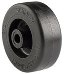 Schioppa R.210 TB - Black R.210 TB-2" Diameter x 3/4" Width Thermoplastic Rubber Wheel, Flat Tread, Wheel Only, 1/4" Axle, Black