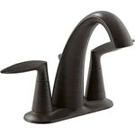 KOHLER K-45100-4-2BZ Alteo Centerset Lavatory Faucet, Oil-Rubbed Bronze