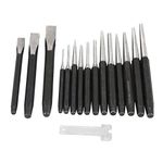 16 Pcs Chisel Punch, Mechanics Punches and Chisel Set Pin Centre Taper Cold Gauge