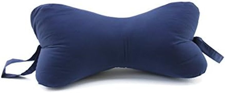 Original Bones NeckBone Chiropractic Cervical Pillows in Poly Cotton, Navy Blue, Zipper Access for Comfort Adjustment