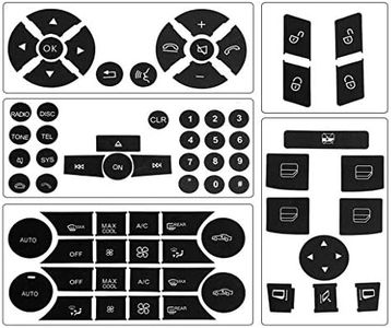RDBS Fits for Button Repair Kit Steering Wheel | AC | Window | Radio | Number | Door & Air Conditioner Decals Stickers for 2007-2014 Mercedes Benz W204 C250 C350 E-Class ML GL GLK