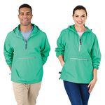 Charles River Apparel Unisex-adultPack-n-go Wind & Water-Resistant Pullover (Reg/Ext Sizes) Long Sleeve Rain Jacket - Green - Large