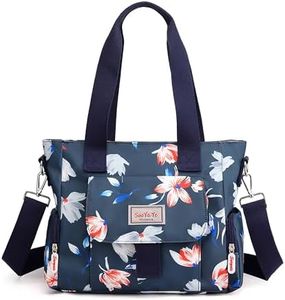 FORRICA Borsa a Mano Donna Borsa Tracolla Stampa di Moda Borsetta Grande Borse a Spalla Impermeabile Casuale Borsa Viaggio con Più Tasche Fiore D
