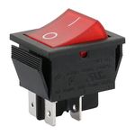 Baomain Soken Red Light DPST ON/Off Snap in Boat Rocker Switch 4 Pin 16A/250V UL TUV List 1 Pack