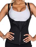 Women Neoprene Sweat Vest Weight Loss Slimming Tank Top Body Shaper zipper Tummy Control