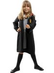 Funidelia | Hermione Granger Costume - Harry Potter for girl Gryffindor, Wizards - Costumes for kids, accessory fancy dress & props for Halloween, carnival & parties - Size 7-9 years - Grey/Silver