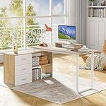 Anbuy L-Shaped Computer Desk with 3