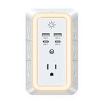 Multi Plug Outlet, USB Wall Charger