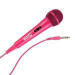 RockJam RJMC303-PK Karaoke Microphone Wired Unidirectional Dynamic Microphone with Three Metre Cord - Pink