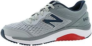 New Balance Men's 847 V4 Walking Shoe, Silver Mink/Gunmetal, 11 X-Wide