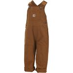 Carhartt Baby-boys Infant Washed Duck Bib Overall, Brown, 6 Mo.