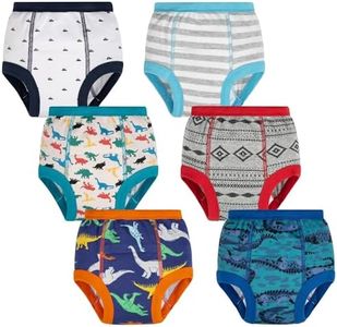 BIG ELEPHANT 6-Pack Potty Training Pants – 100% Cotton Absorbent Toddler Underwear for Boys and Girls, 2T