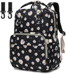 Daisy Diaper Bag Backpack for Baby Girls Boys, Waterproof Maternity Nappy Backpacks with Stroller Straps Luggage Strap for Moms