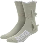 Bioworld Stranger Things Demogorgon Adult Gray Novelty Crew Socks