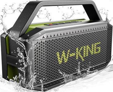 W-KING Portable Loud Bluetooth Speakers with Subwoofer, 60W(100W Peak) Outdoor Speakers Bluetooth Wireless Waterproof Speaker, Deep Bass/V5.0/40H Play/Power Bank/TF Card/AUX/EQ, Large for Party/Gifts