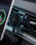 Spigen Essential MagFit Qi2 15W MagSafe Car Charger with 1.5M Cable, LED Lighting Wireless Charging Car Phone Holder Mount N52 Magnet for iPhone 17 17e 16 15 14 13 12 Pro Max Air - Airvent