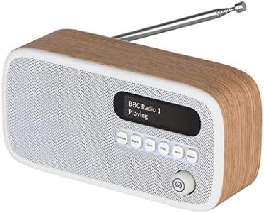 VQ Dexter Portable DAB & FM Radio with Mains Powered & Battery Operated with LCD Display, Digital Tick Approved DAB+ Radio, Designer Auto Scan Digital Radio with 60 Presets - Oak