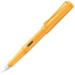 Lamy safari mango Fountain Pen with Ergonomic Grip and Polished Steel Nib in Line Width EF Robust ASA Plastic Includes Ink Cartridge T 10 Blue Right-Handed