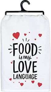 Primitives by Kathy Food is My Love Language Serviette de Cuisine décorative